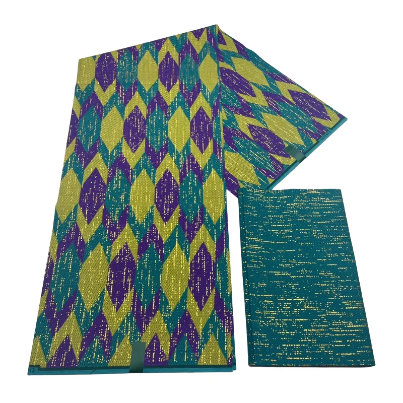100% cotton block prints Africa wax fabric  Ankara wax prints gold kente fabric
