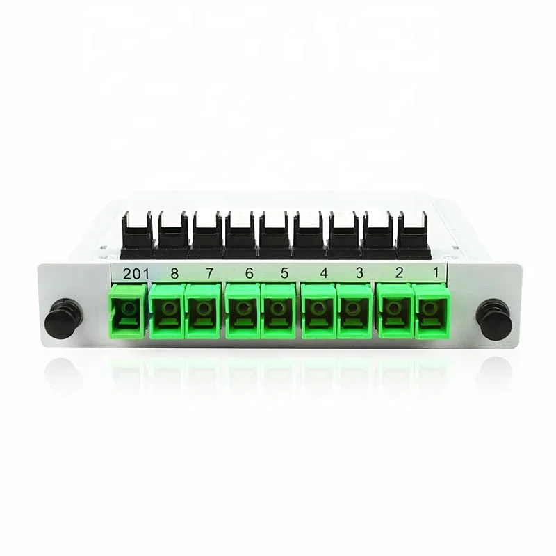 
China ZKP SC/UPC 1X8 Fiber Optic PLC Splitter Inset Type SCAPC Fiber Optic Divider 