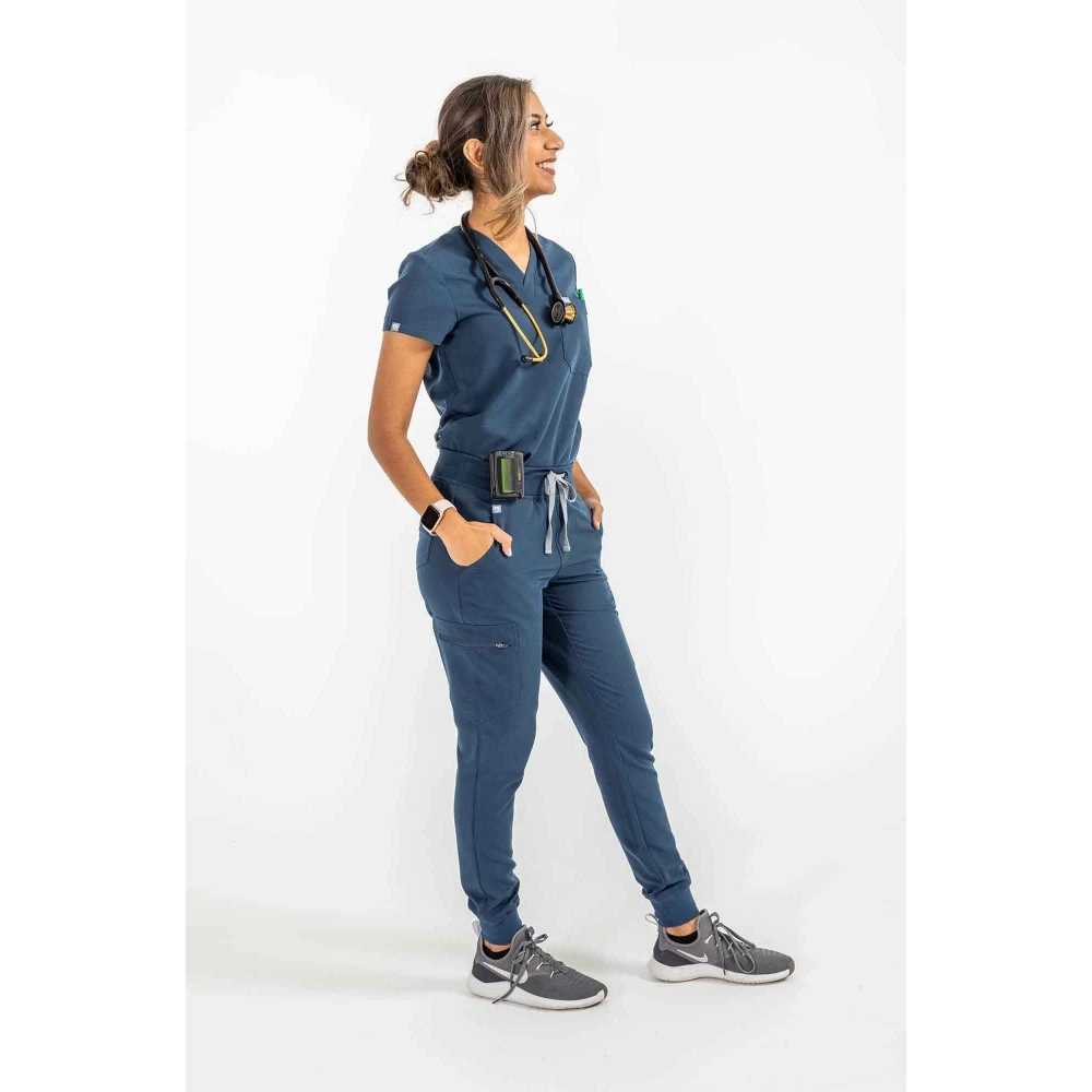 Bestex Garments Private Logo Design Jumpsuit Anti-Microbico Conjunto Uniformes Scrubs Uniforms Set Petite Size Strech Nurse Suit
