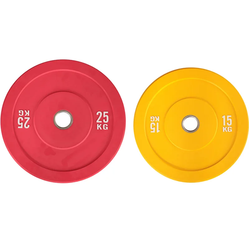 New Design Home Color Weight Plates Custom logo Gym Rubber Barbell Bumper Discs