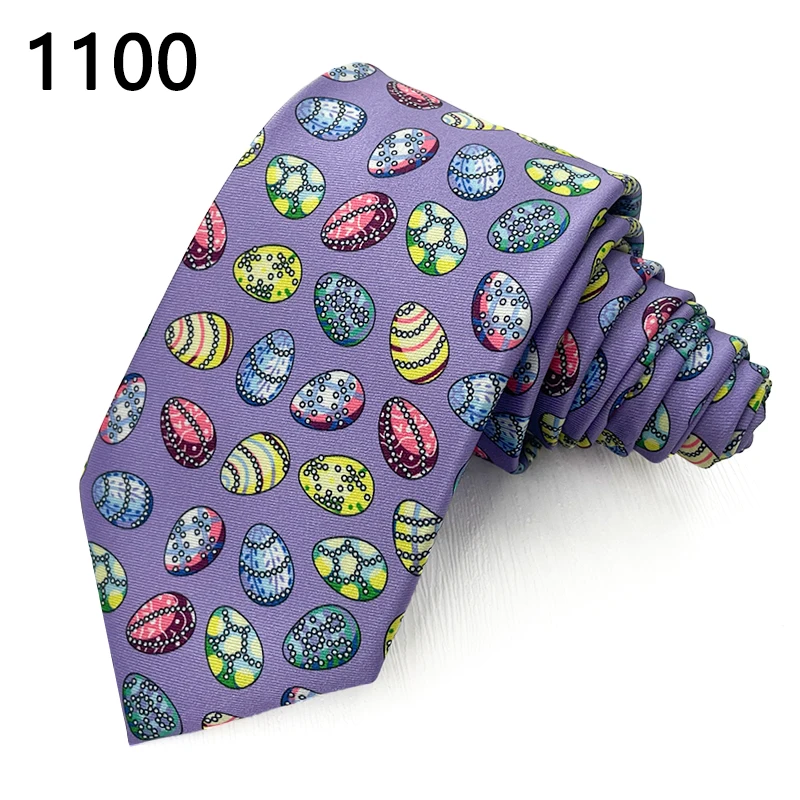 Watermelon Lemon Fruit Design Painted Eggshell Printed Polyester Neckties Wholesale Tie Factory