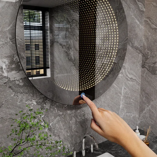 Wall Mounted Bathroom LED Infinity Mirror with touch sensor