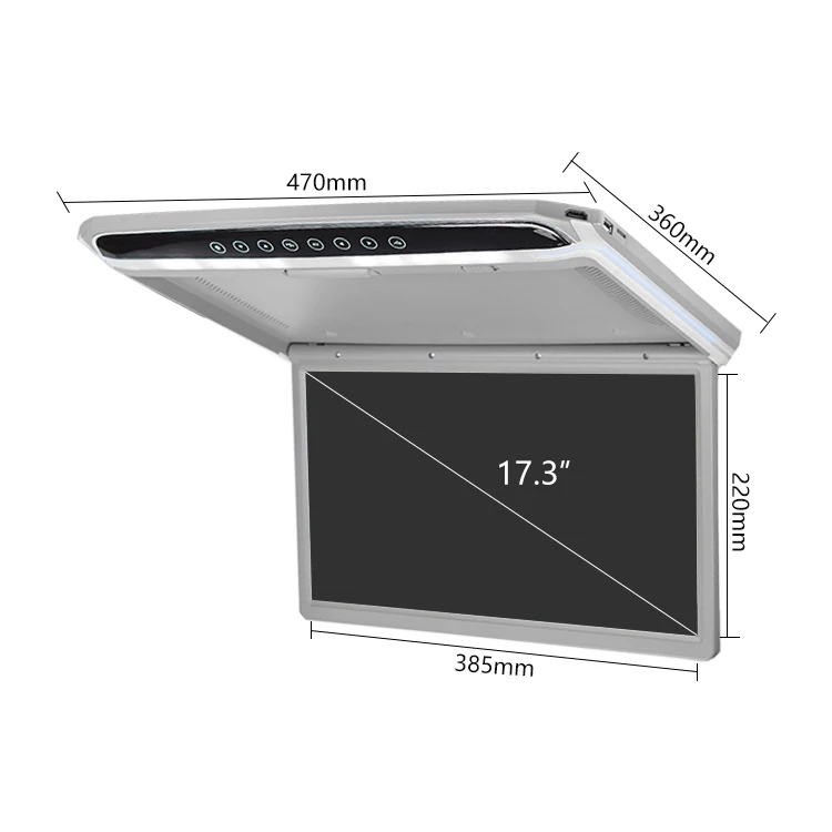 Wholesale Universal 1080P DC12V LED Super Slim 17 inch Smart Ceiling Car TV