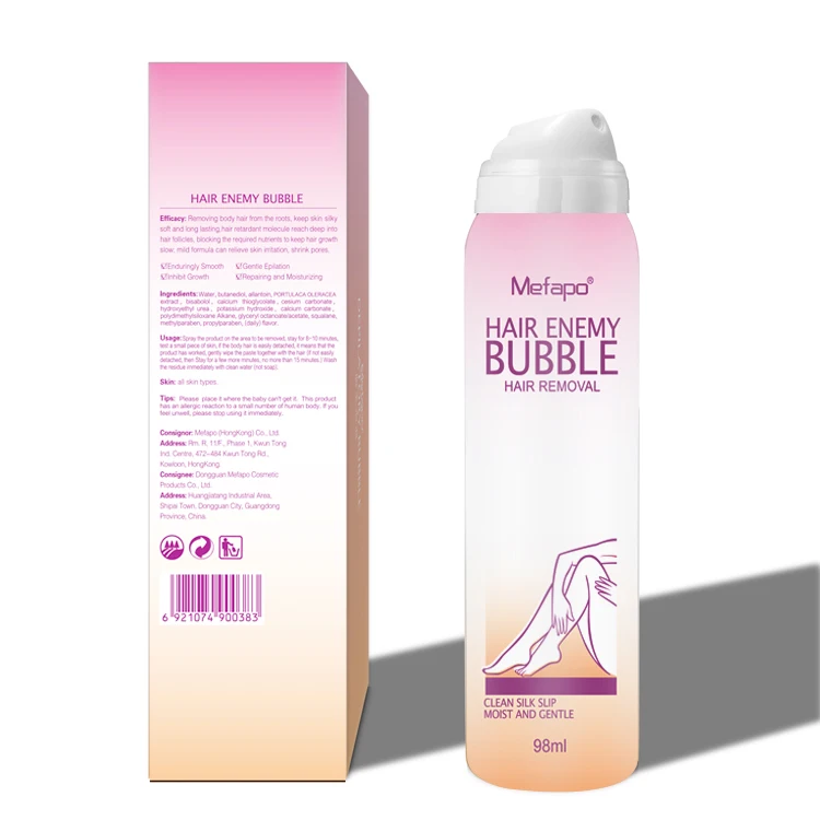 OEM Private Label Painless Depilatory Hair Removal Cream Organic Body Permanent Hair Removal Spray For Men