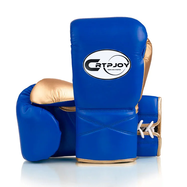 China Manufactured Professional Training Lace Up Boxing Gloves Kick Boxing Leather Custom Laced Boxing Gloves
