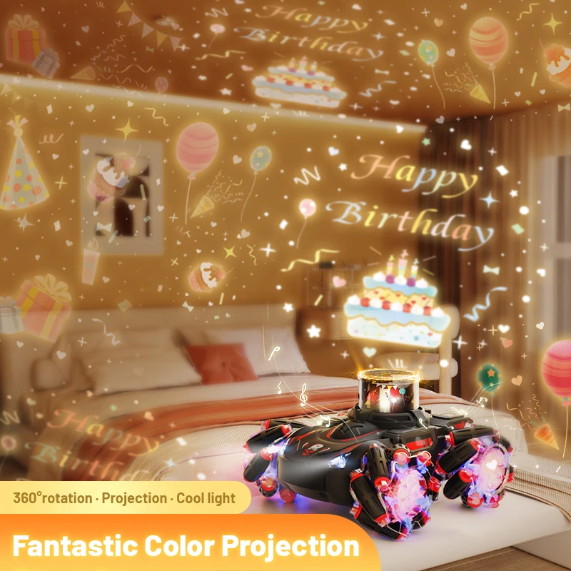 JJRC Q169 Fantastic color projection music light Remote control racing toy car kids gift 4x4 RC Drift stunt car