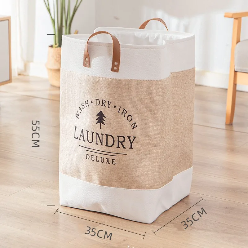 Lavinia laundry hamper bucket canvas storage basket dirty clothes basket waterproof storage basket
