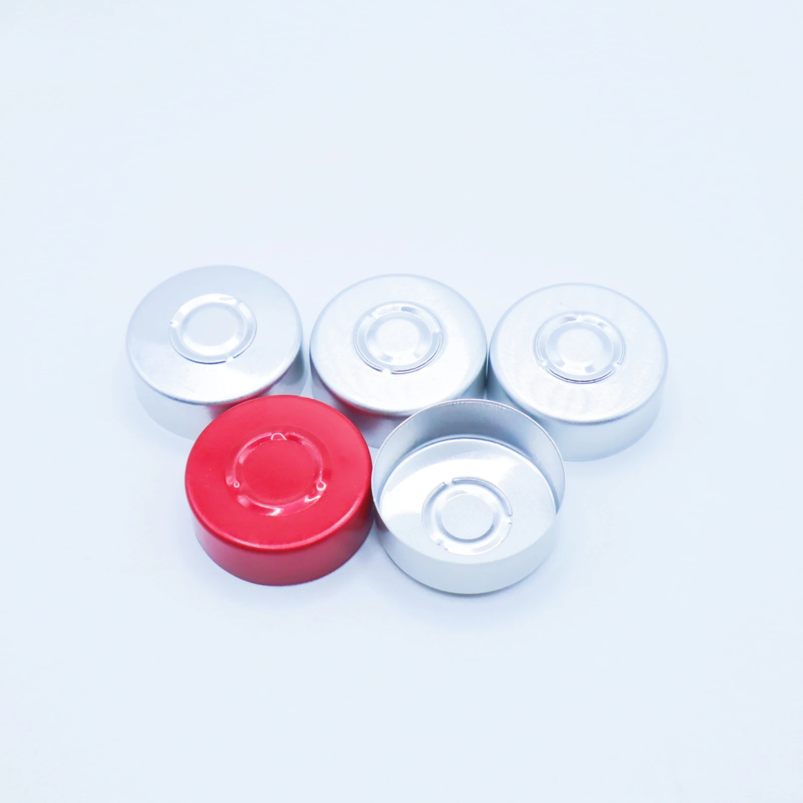 Hot selling in 2024 glass vial open aluminium lid 20mm  aluminium closures