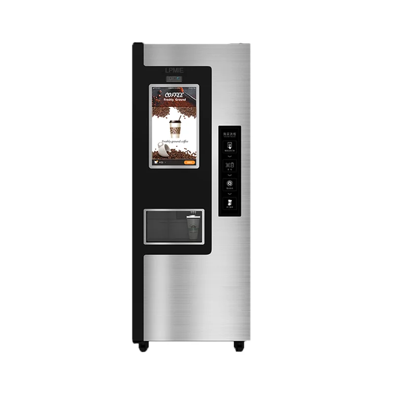 LPMIE Popular Ground Coffee and Snacks Vending Machine Drink for Coffe Bean  Combo Vending Machine for Hotel Airport Company