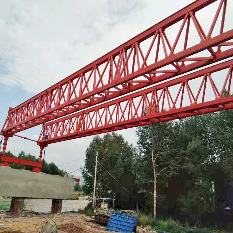 stable quality box type overhead bridge girder construction launching crane 100 ton