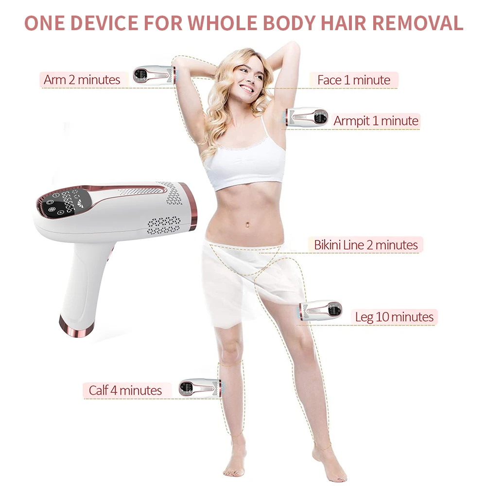 IPL Hair Removal Portable Painless Home Use Machine Mini Permanent Women Epilator Handheld Ice Laser Light Hair Removal Device