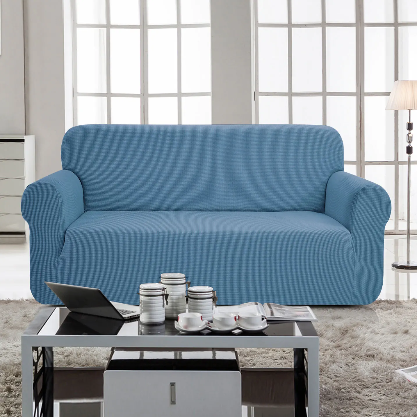 1/2/3/4 seater sofa cover thicken stretch sofa slipcover elastic spandex full around cover