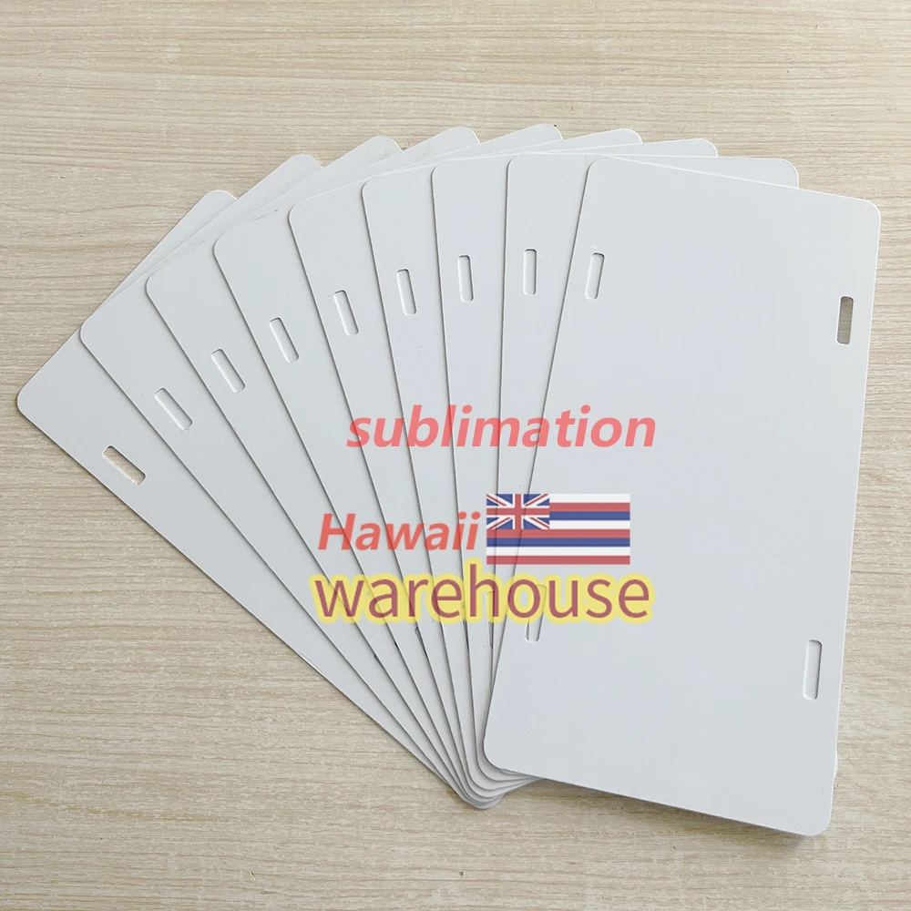 US warehouse wholesale sublimation license plate blank 12'x 6'x 0.025' Aluminum Printing Heat Transfer Car Plates