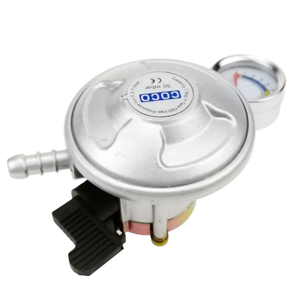 
CNJG High Quality Low Pressure LPG Gas Regulator LPG Cooking Gas Regulator with Meter Quick Click On With Safety Device  (1600131889365)