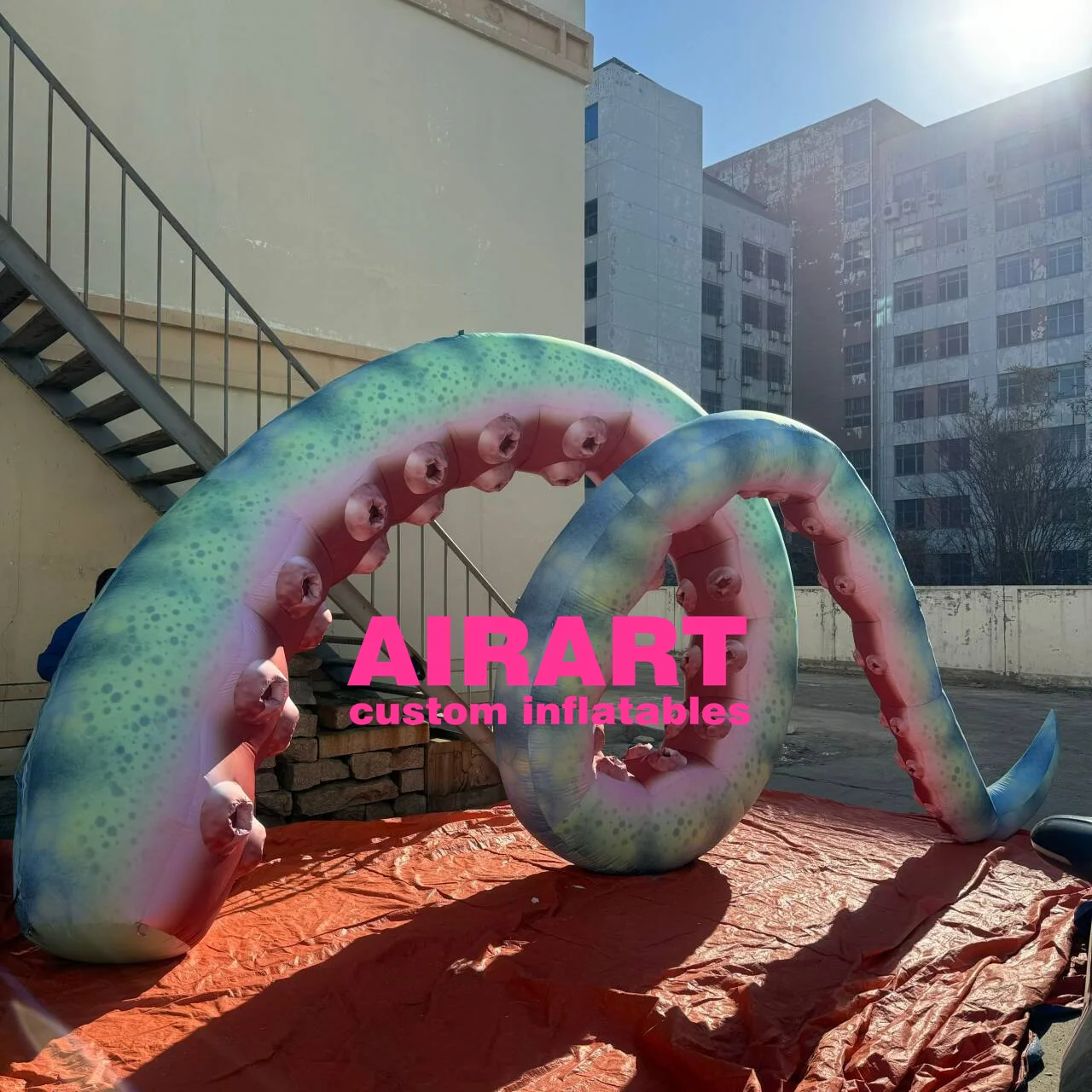 Giant roof decoration inflatable octopus tentacle inflatable squid