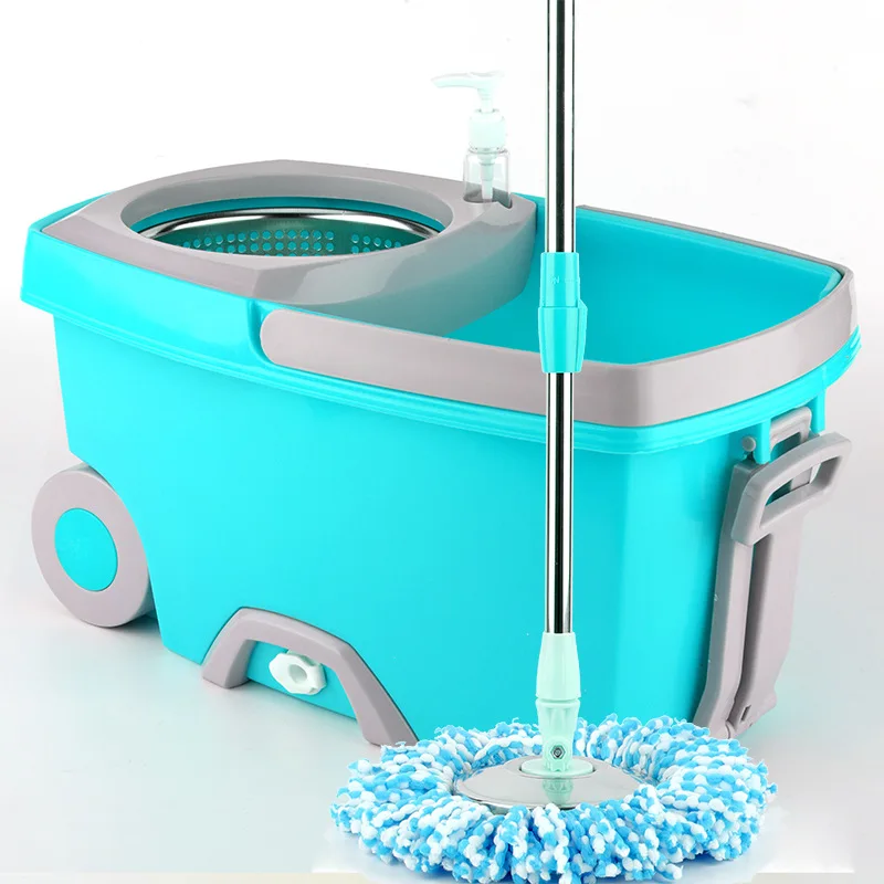 Portable 360 spin easy mop and rotation easy go mop with wheel