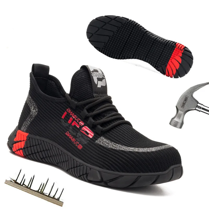 Factory manufacturer reflective strips electrical insulation sneakers outdoor rubber sole workshop Industrial men safety shoes