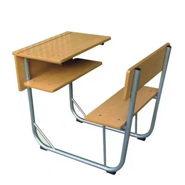 BIFMA Good Quality Student Training Chair with Table Tablet Writing Pad Tablet Seat Metal Shell Fabric Packing School Furniture