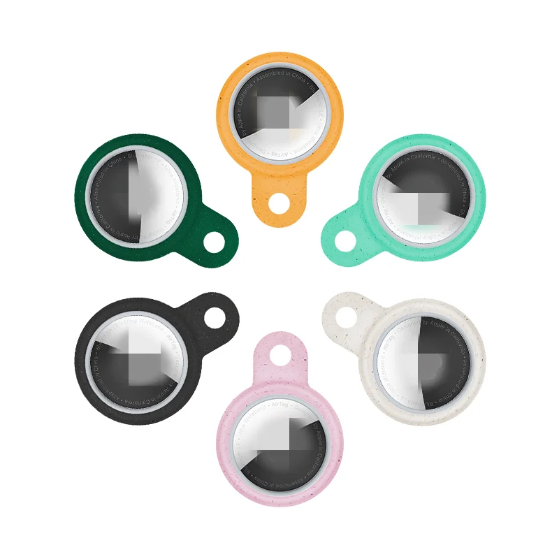 2021 Factory custom wholesale Original Wheat Straw Anti-drop anti-vibration Degradable air tag case