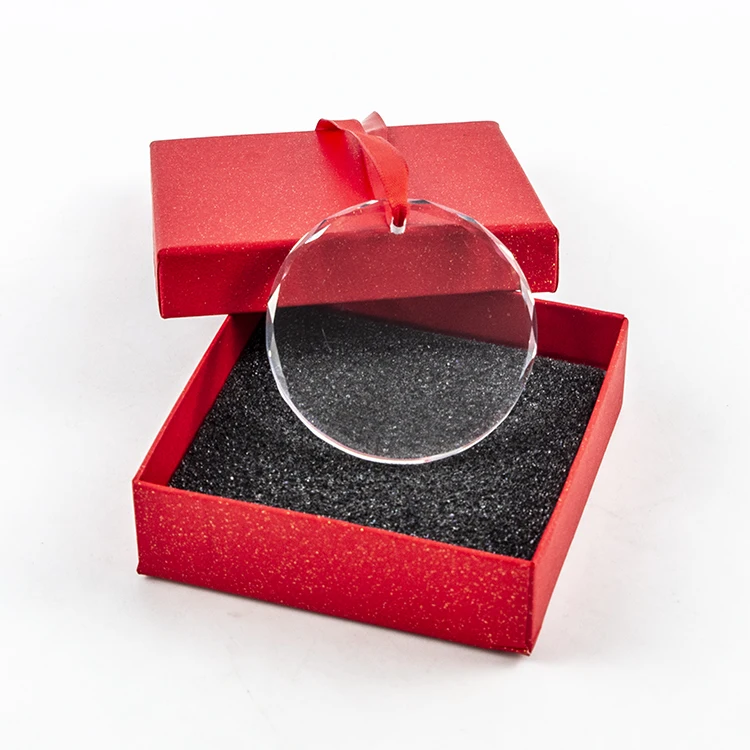 Hot selling Customized Sock Shape Custom Crystal Glass Christmas Ornaments K9 Clear Christmas tree ornaments decoration