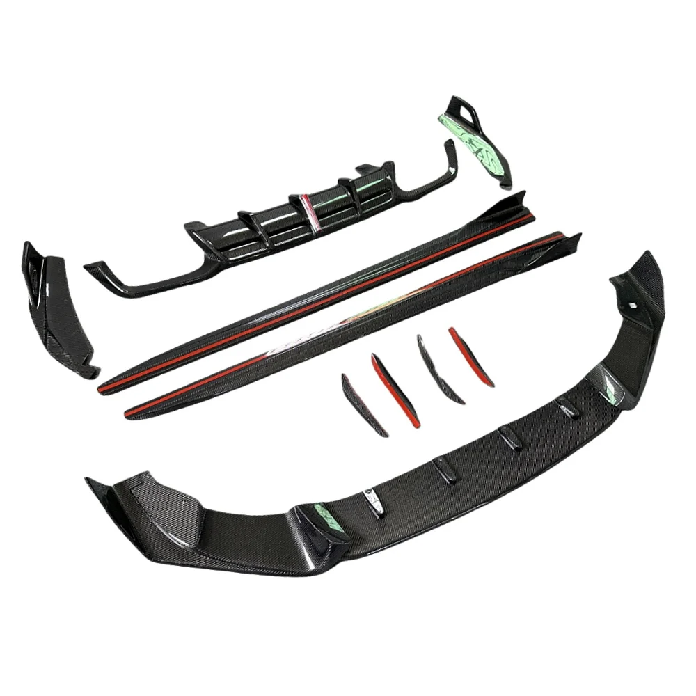 Suitable for BMW F97 X3M upgraded carbon fiber front lip diffuser side skirt rear diffuser spoiler body kit,