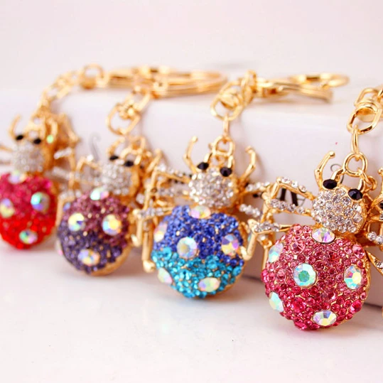 2020 Chic Metal beautiful  araneid shape Keychains Rings Exquisite Purse Bag Buckle Pendant KeyChains YS481