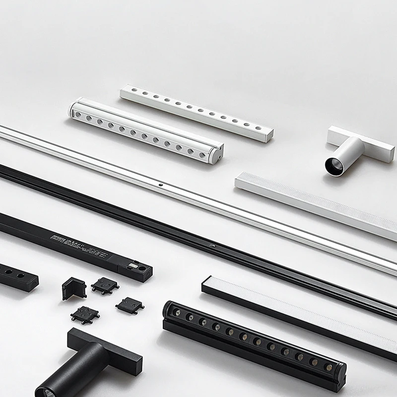 Ultra Thin Low voltage DC48v dali dimmable track lighting system adjustable led magnetic track light