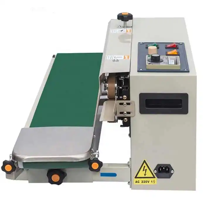 manual horizontal Continuous band sealer Horizontal Continuous Heat Band Sealer Plastic Film Sealing Bag Heat Sealing Machine