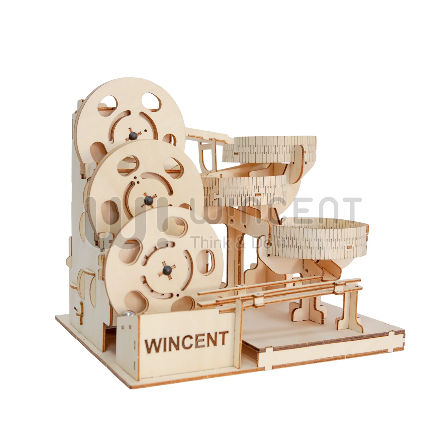 Wincent ODM New Product Assembly Toys DIY Marble Wood Run Wooden toys Puzzles 3D kits for adults