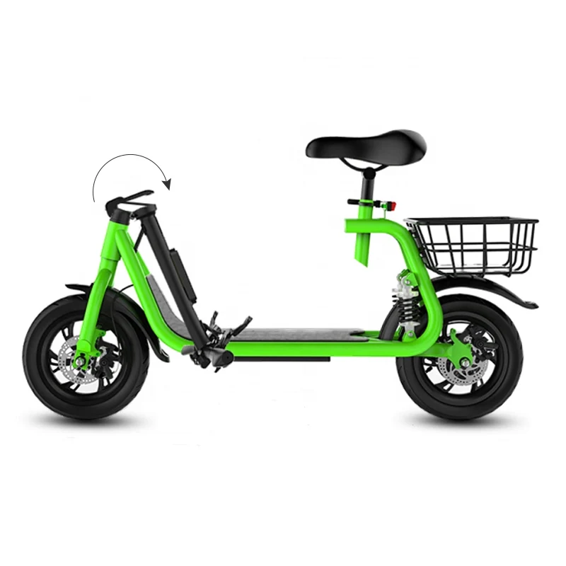 EU Warehouse Stock E Scooter 2 Wheel 36V 350W With Seat And Basket Scooter ASKMY  AE1202 Adult Folding Electric Scooter Bikes