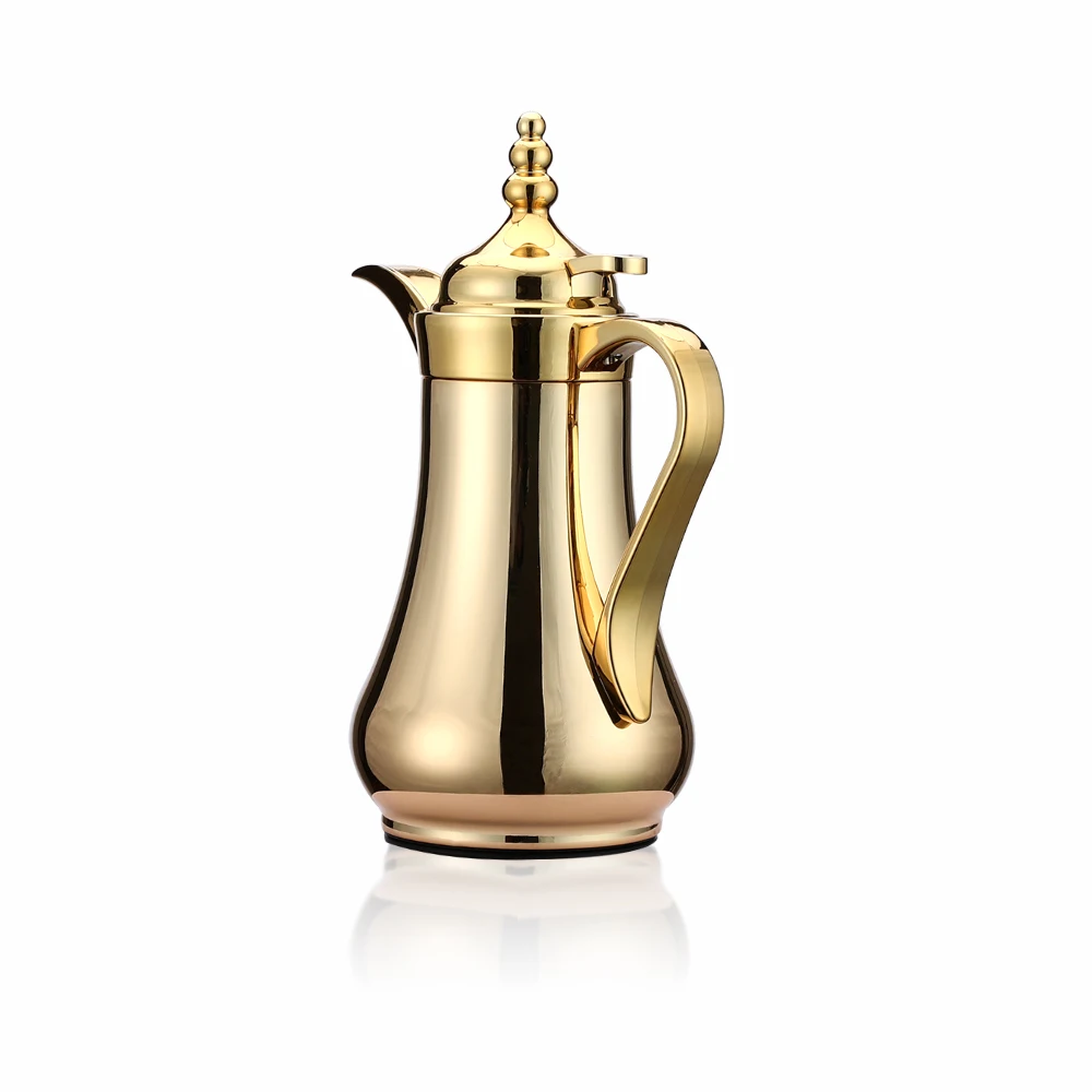 Новое поступление Арабская Серебряная Золотая цветная двойная стена нержавеющая Изолированная 750 мл вакуумная колба даллах горшок