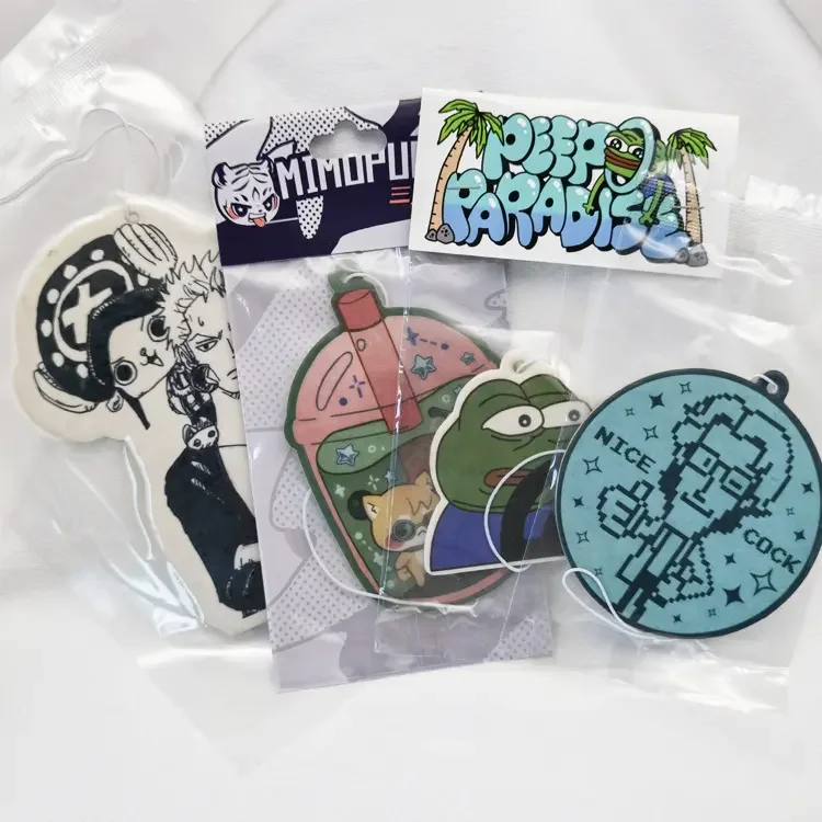 Make your own design car air freshener hanging long lasting smells paper air freshener with custom card package