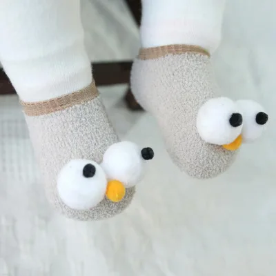Autumn and winter new baby floor socks cartoon big eyes baby anti-skid toddler socks anime
