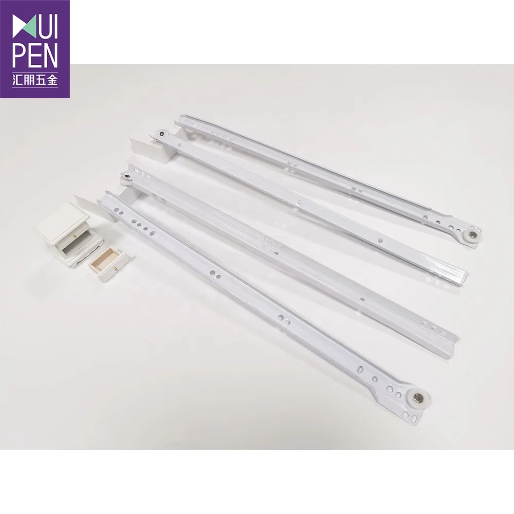 factory price  epoxy powder coating paint  200mm To 600mm Full Extension  Soft Close Telescopic Drawer runner