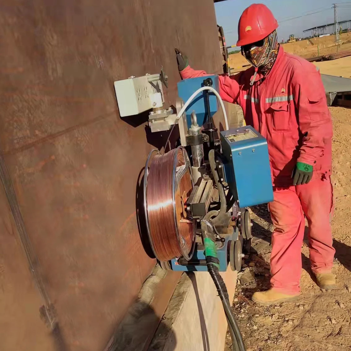 Saw Welding Machine Tank Construction Flat Fillet Welding Tractor