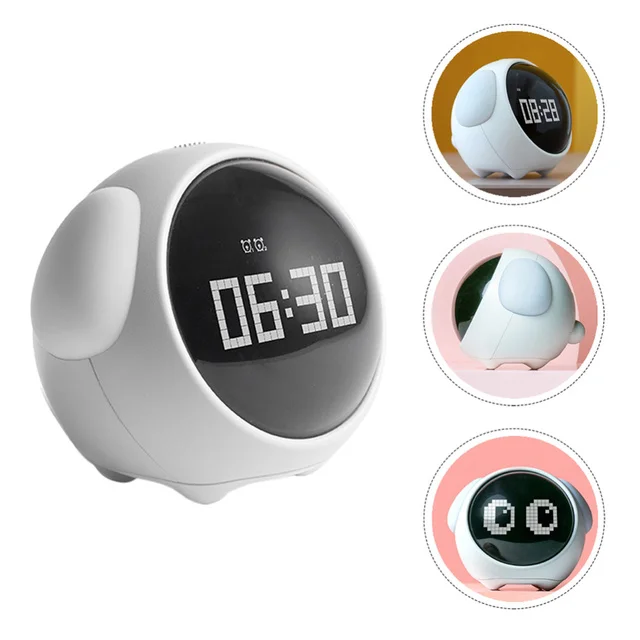 Cute Multifunction Electronic Digital Alarm Clock with LED Wake up and Night Light for Kids for Living Room Kitchen Decoration