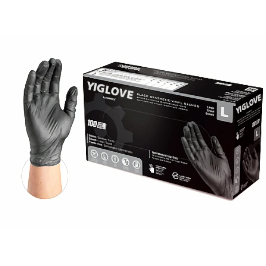 Xl 100 Pcs Disposable Black 5 6 Mil Kitchen Heavy Duty Work Safety Powder Free Rubber Latex Nitrile Gloves