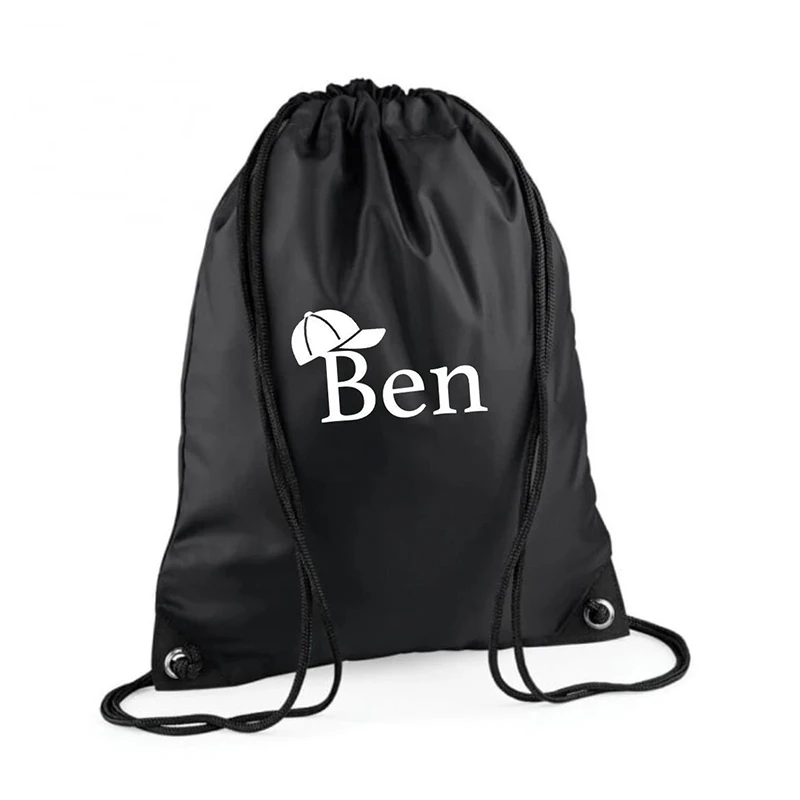 Custom Printing  420D Oxford Nylon Polyester Sublimation Printing Casual Sports DrawString Backpack Outside