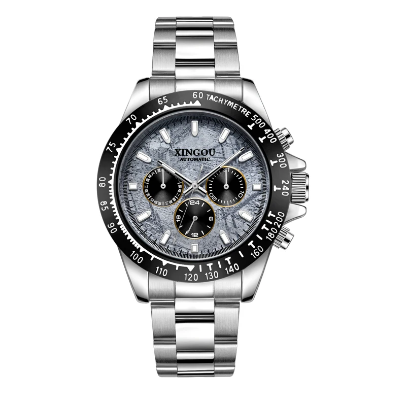 XINGOU 8209 Luxury Super Luminous Gold Automatic Watch Movement Sports Water Resistant 30M Men Wrist Watch