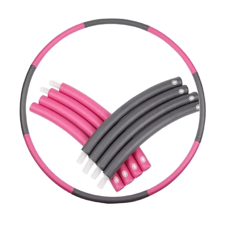 Fitness Foam Detachable Weighted Body Building Stainless Steel Hula Ring Hula Hoo p For Adult