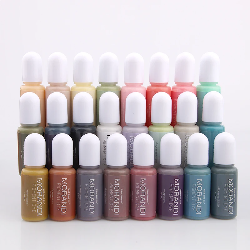 24 Colors Liquid Morandi Epoxy Resin Pigment Liquid Colorant Dye for Resin Crafts and DIY Jewelry