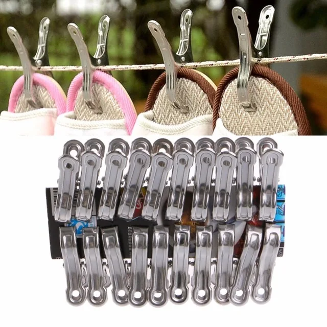 120mm  Clothes Pegs Hanging Clothespin Laundry Clothes Clip Hanger Laundry Storage Organization Stainless Steel Pegs