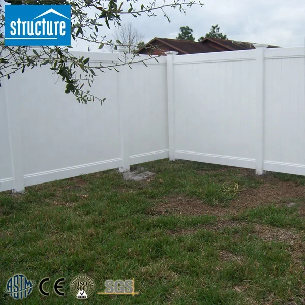 High security low price garden pvc plastic privacy double pvc fence