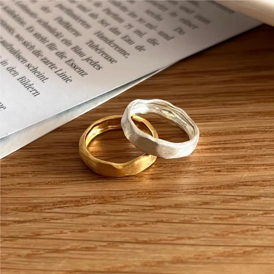 VIANRLA 925 Sterling Silver Ring 18K Gold Plated Minimalism Ring For Women Jewelry Gifts Wholesale