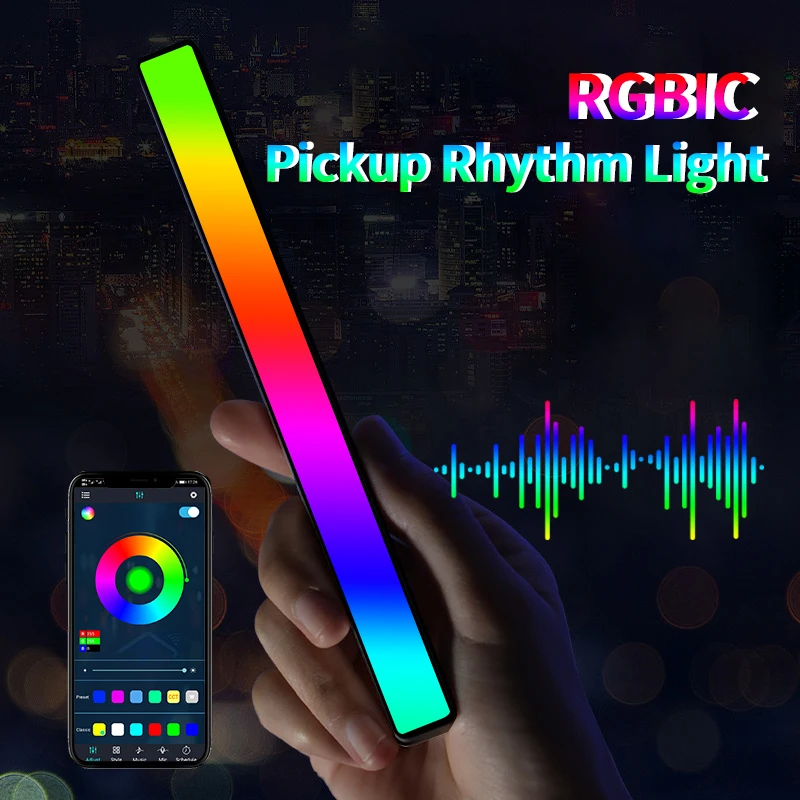 USB 5V  Recognition Light RGB Audio LED 32 Bit Music Pickup Voice-Activated for Car decoration Rhythm Light Music
