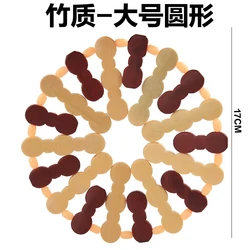 Household bamboo tablemat thermal insulation mat table mat square round bowl cup mat