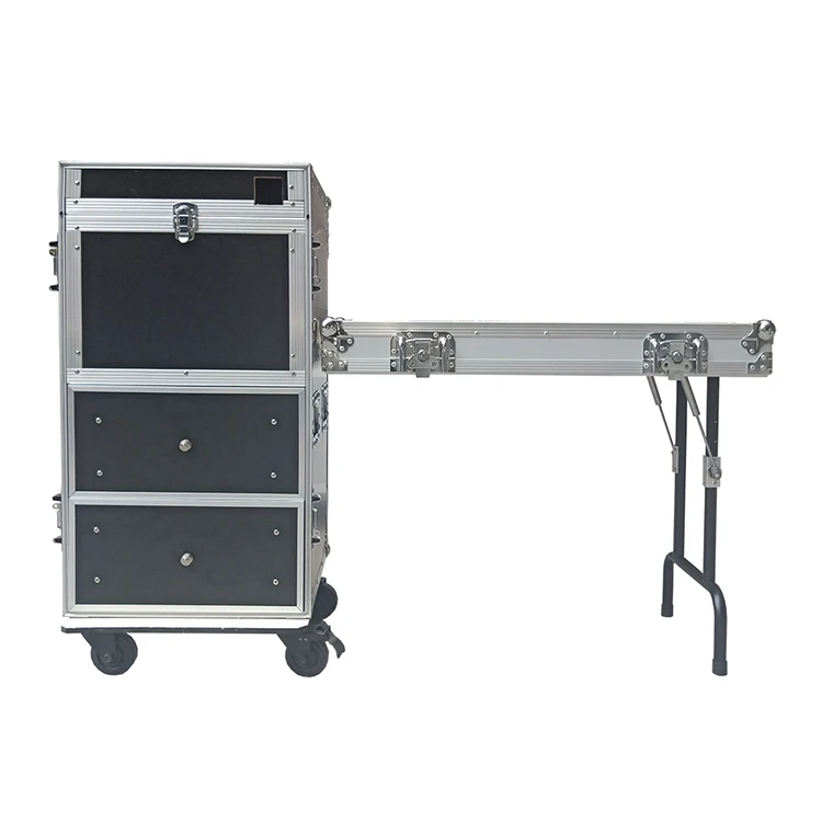 Wheels Shock Proof Durable Rackmount Storage Travel Rack Aluminum Drawer Flight Cases