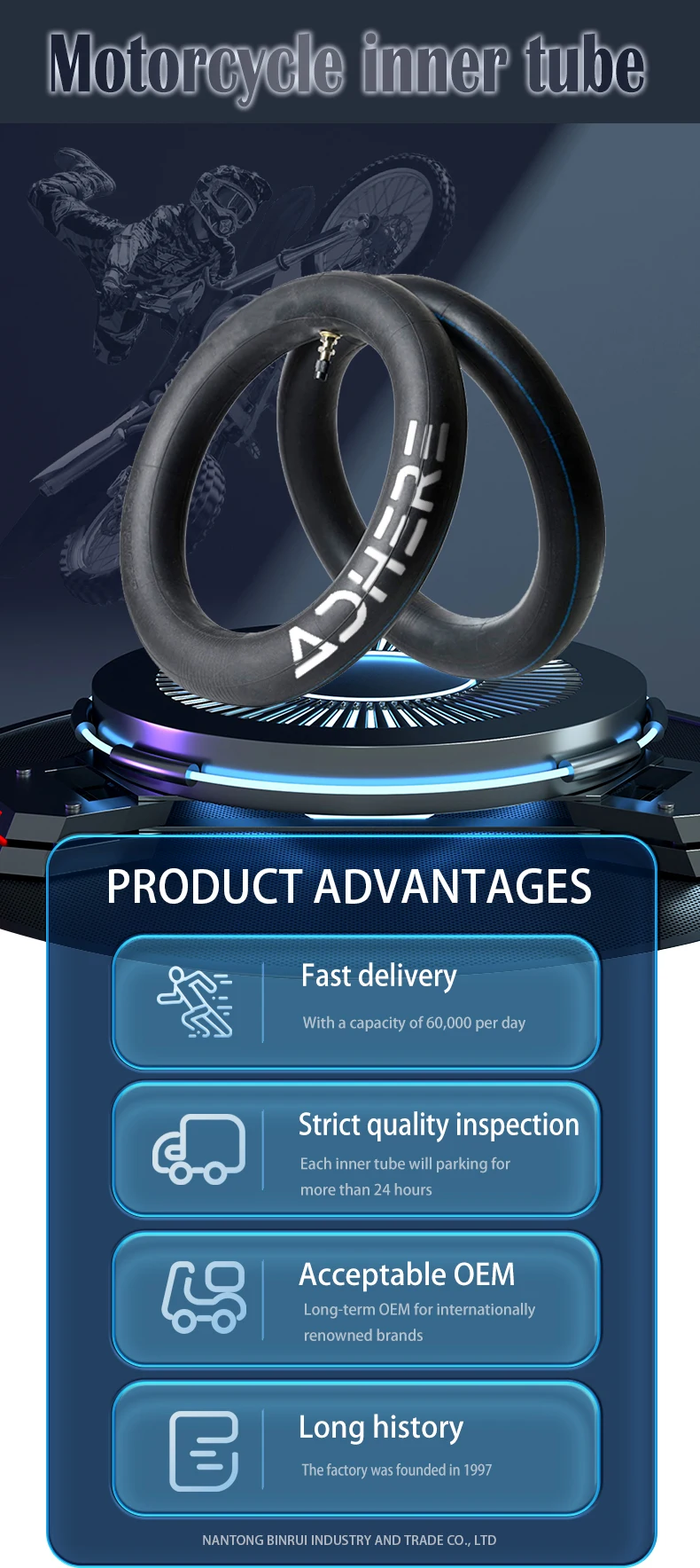 Cameras De Ar 300-18 motorcycle tire and inner tube