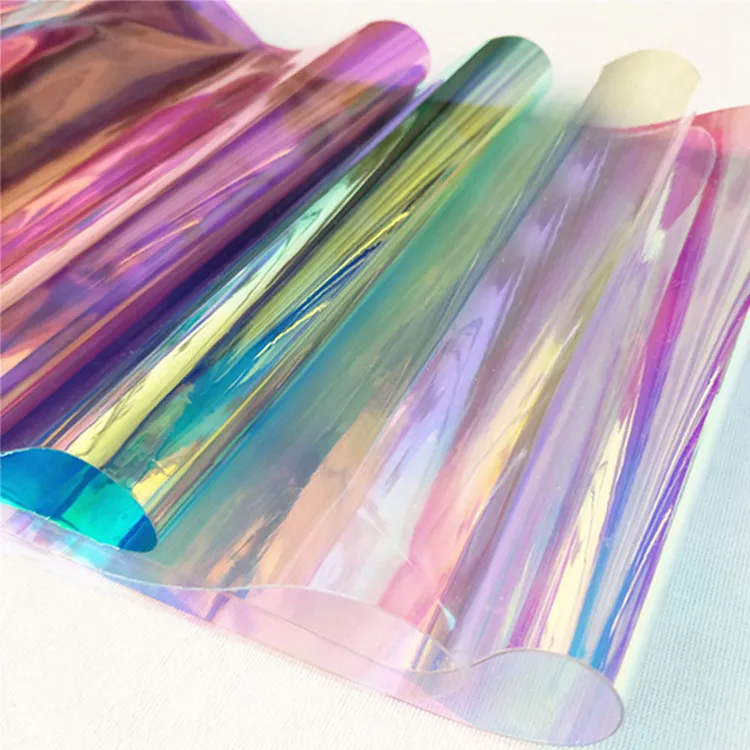 Fashion Waterproof Clear Rainbow Color Changeable TPU Film Sheet Roll