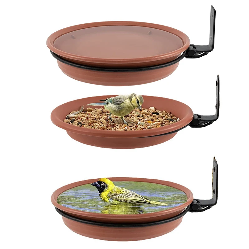 Wholesale Outdoor Garden Wall Tree 2-3 Trays Feeding Metal Hanging Iron Hanging Bird Feeder Bath Tray Heavy Duty Iron Ring